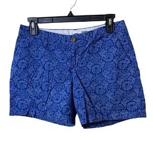 Old Navy Chino Blue Nautical Shells Coral Life Shorts Size 0